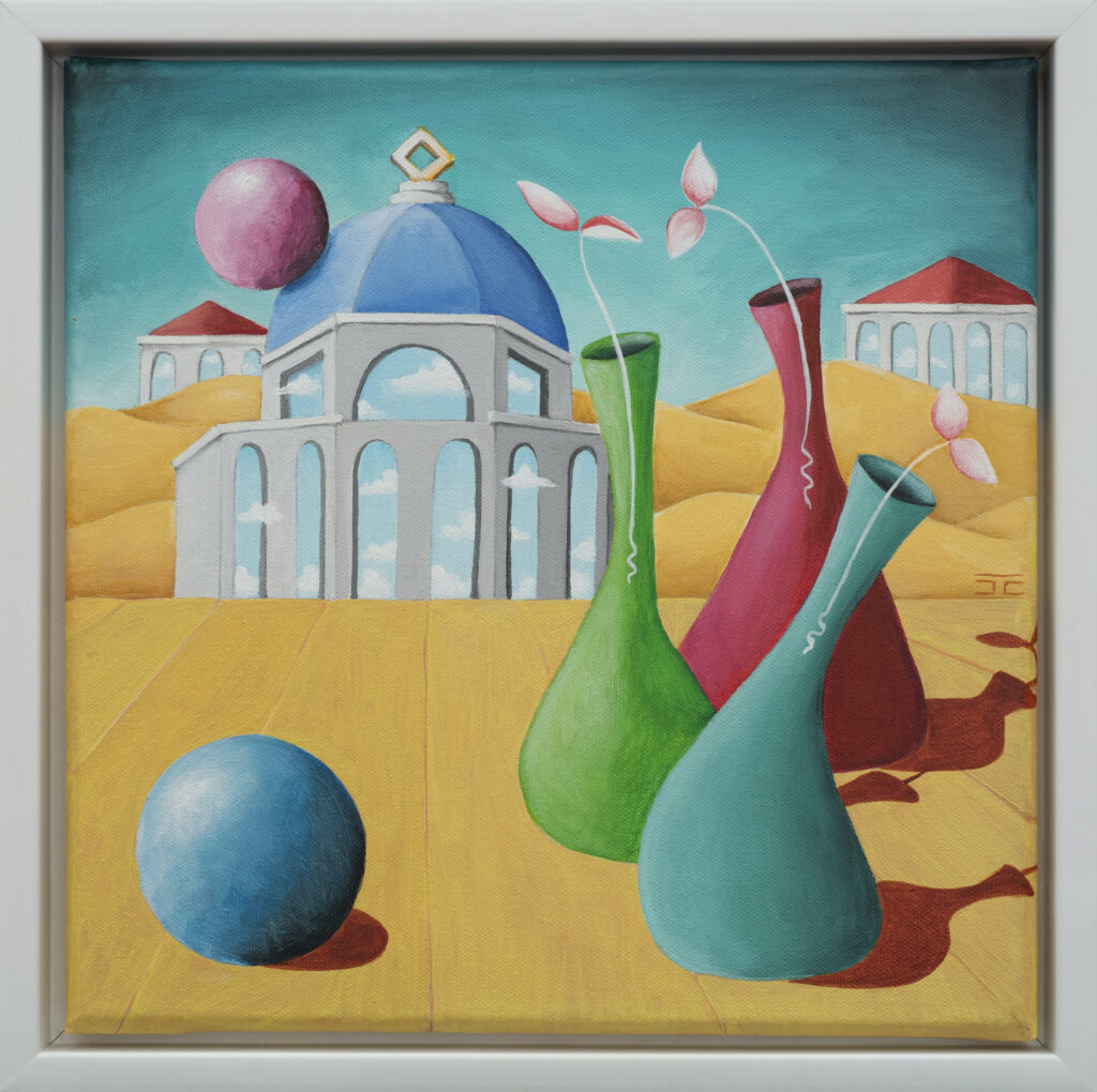 Il Tempio Acrilico su tela 30 x 30